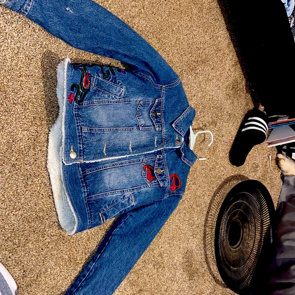 Cute denim jacket size small